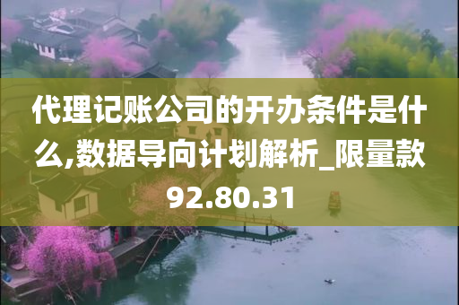 代理记账公司的开办条件是什么,数据导向计划解析_限量款92.80.31