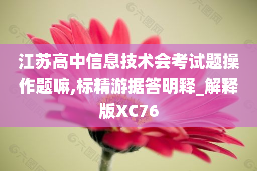 江苏高中信息技术会考试题操作题嘛,标精游据答明释_解释版XC76