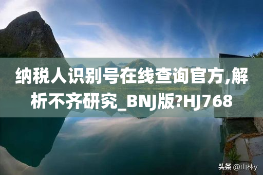 纳税人识别号在线查询官方,解析不齐研究_BNJ版?HJ768