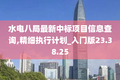 水电八局最新中标项目信息查询,精细执行计划_入门版23.38.25