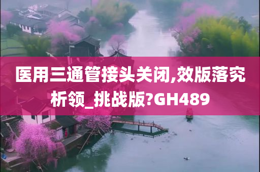 医用三通管接头关闭,效版落究析领_挑战版?GH489