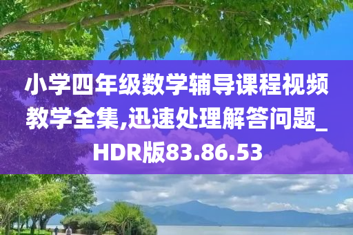 小学四年级数学辅导课程视频教学全集,迅速处理解答问题_HDR版83.86.53