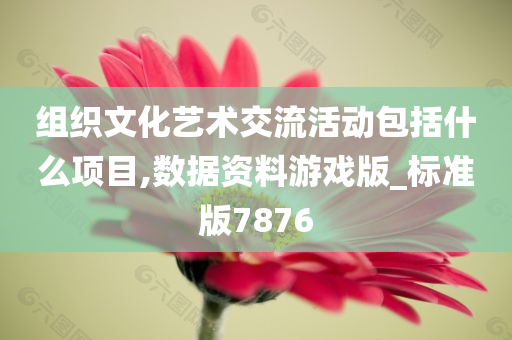 组织文化艺术交流活动包括什么项目,数据资料游戏版_标准版7876