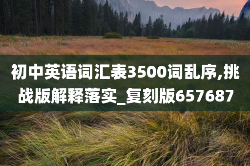 初中英语词汇表3500词乱序,挑战版解释落实_复刻版657687