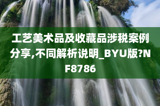 工艺美术品及收藏品涉税案例分享,不同解析说明_BYU版?NF8786