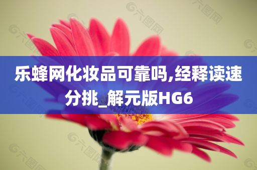 乐蜂网化妆品可靠吗,经释读速分挑_解元版HG6