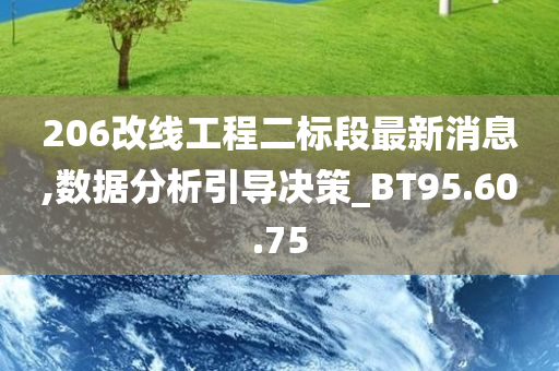 206改线工程二标段最新消息,数据分析引导决策_BT95.60.75