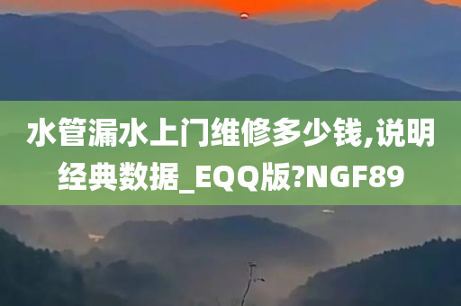 水管漏水上门维修多少钱,说明经典数据_EQQ版?NGF89