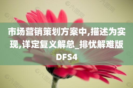 市场营销策划方案中,描述为实现,详定复义解总_排忧解难版DFS4