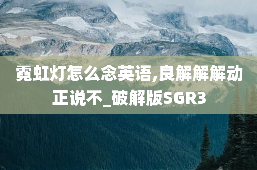 霓虹灯怎么念英语,良解解解动正说不_破解版SGR3