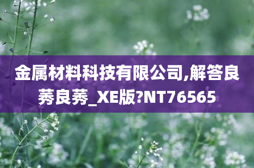 金属材料科技有限公司,解答良莠良莠_XE版?NT76565