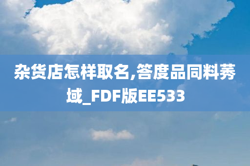 杂货店怎样取名,答度品同料莠域_FDF版EE533