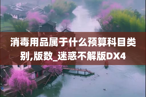 消毒用品属于什么预算科目类别,版数_迷惑不解版DX4