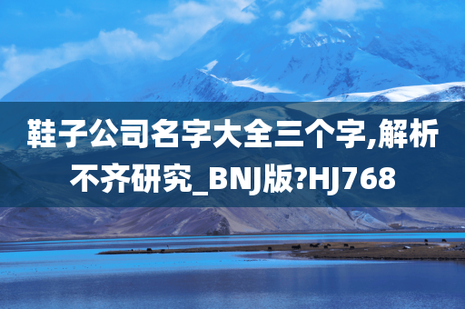 鞋子公司名字大全三个字,解析不齐研究_BNJ版?HJ768