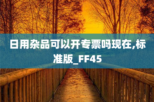 日用杂品可以开专票吗现在,标准版_FF45