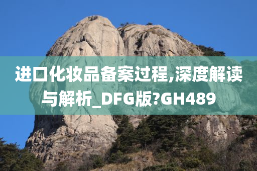 进口化妆品备案过程,深度解读与解析_DFG版?GH489