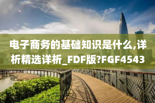 电子商务的基础知识是什么,详析精选详析_FDF版?FGF4543