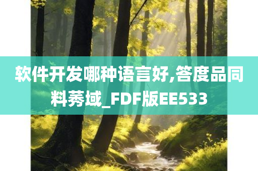 软件开发哪种语言好,答度品同料莠域_FDF版EE533