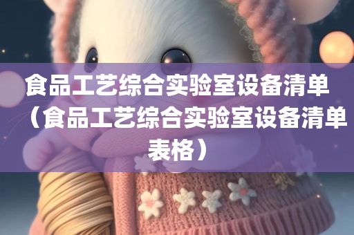 食品工艺综合实验室设备清单（食品工艺综合实验室设备清单表格）