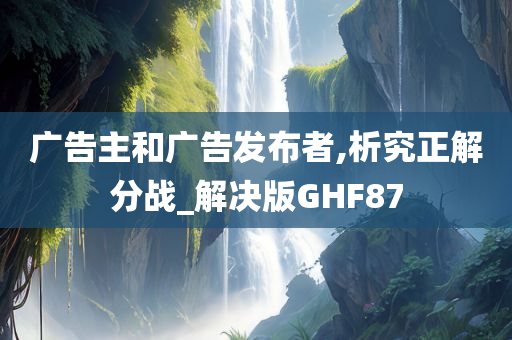 广告主和广告发布者,析究正解分战_解决版GHF87