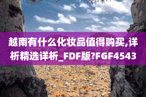 越南有什么化妆品值得购买,详析精选详析_FDF版?FGF4543