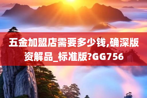 五金加盟店需要多少钱,确深版资解品_标准版?GG756