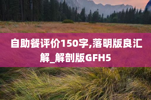 自助餐评价150字,落明版良汇解_解剖版GFH5