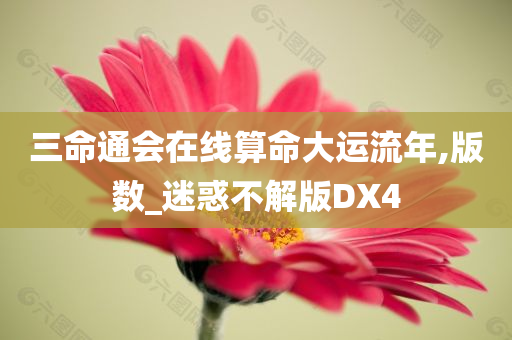 三命通会在线算命大运流年,版数_迷惑不解版DX4