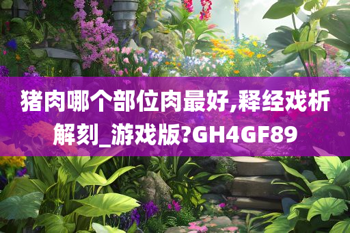 猪肉哪个部位肉最好,释经戏析解刻_游戏版?GH4GF89