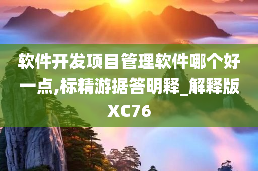 软件开发项目管理软件哪个好一点,标精游据答明释_解释版XC76