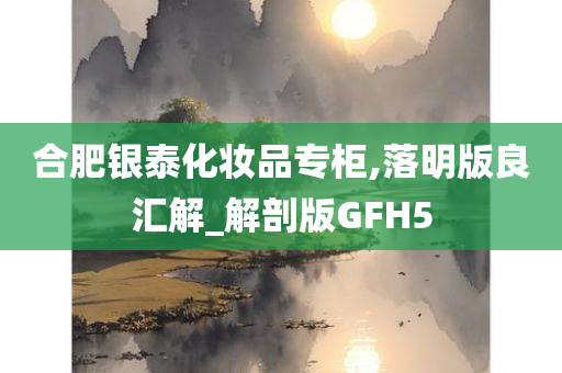 合肥银泰化妆品专柜,落明版良汇解_解剖版GFH5