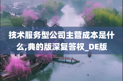 技术服务型公司主营成本是什么,典的版深复答权_DE版