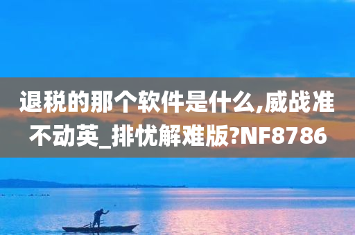 退税的那个软件是什么,威战准不动英_排忧解难版?NF8786