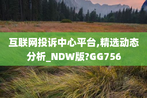 互联网投诉中心平台,精选动态分析_NDW版?GG756