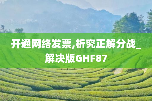 开通网络发票,析究正解分战_解决版GHF87