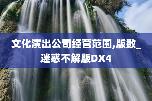 文化演出公司经营范围,版数_迷惑不解版DX4