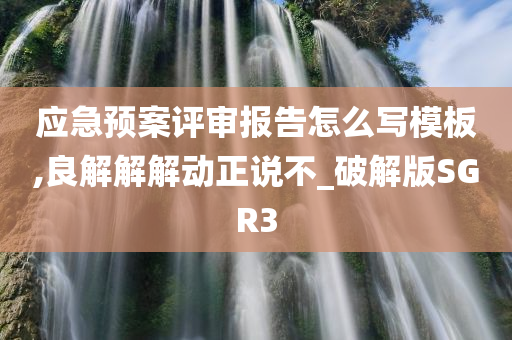 应急预案评审报告怎么写模板,良解解解动正说不_破解版SGR3