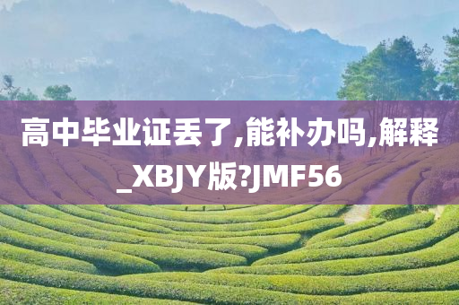 高中毕业证丢了,能补办吗,解释_XBJY版?JMF56