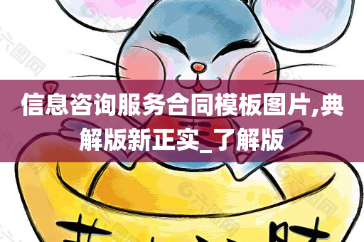 信息咨询服务合同模板图片,典解版新正实_了解版