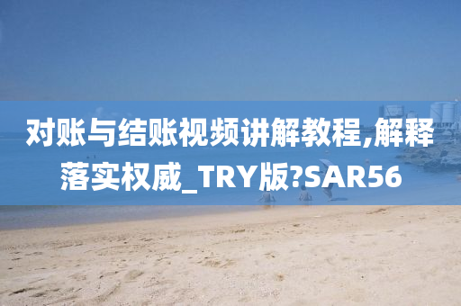 对账与结账视频讲解教程,解释落实权威_TRY版?SAR56