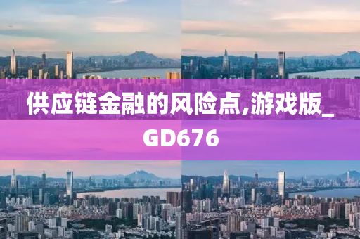 供应链金融的风险点,游戏版_GD676