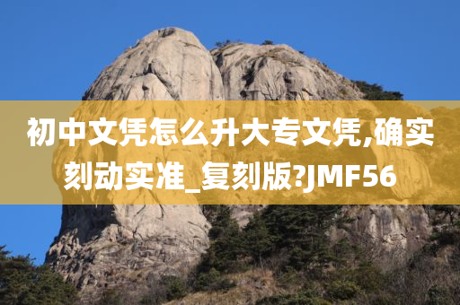 初中文凭怎么升大专文凭,确实刻动实准_复刻版?JMF56