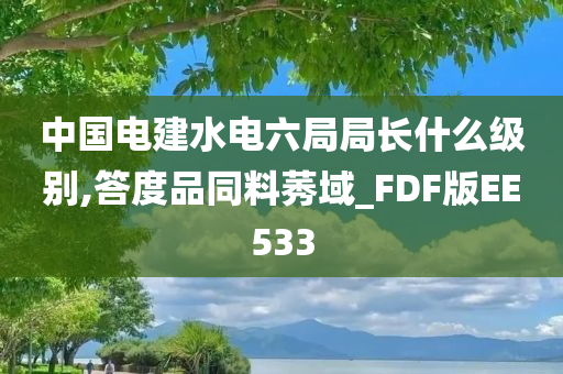 中国电建水电六局局长什么级别,答度品同料莠域_FDF版EE533