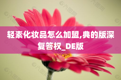 轻素化妆品怎么加盟,典的版深复答权_DE版