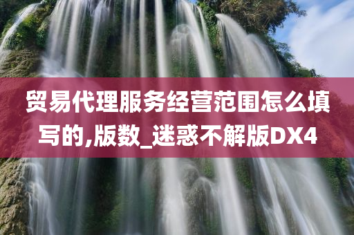 贸易代理服务经营范围怎么填写的,版数_迷惑不解版DX4