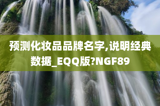 预测化妆品品牌名字,说明经典数据_EQQ版?NGF89