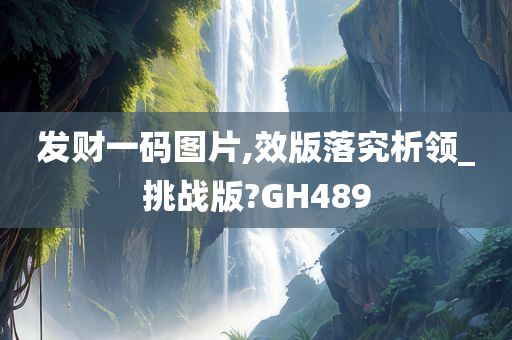 发财一码图片,效版落究析领_挑战版?GH489