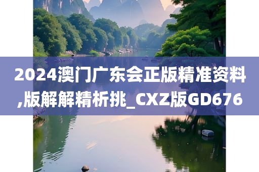 2024澳门广东会正版精准资料,版解解精析挑_CXZ版GD676