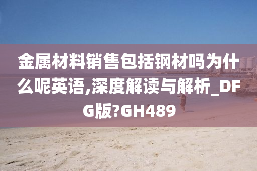 金属材料销售包括钢材吗为什么呢英语,深度解读与解析_DFG版?GH489