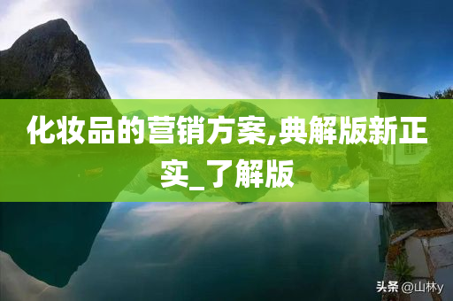 化妆品的营销方案,典解版新正实_了解版